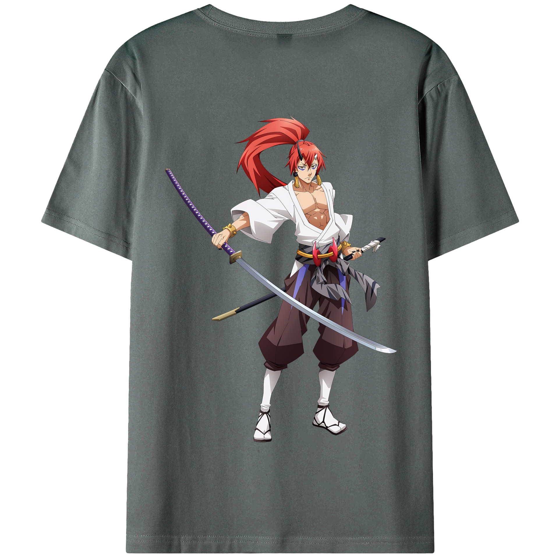 （画像用） 転スラ Regarding Reincarnated to Slime 綿100％半袖Tシャツ（背面プリント）